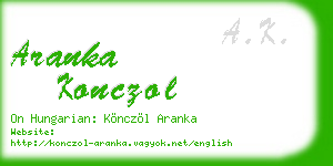 aranka konczol business card